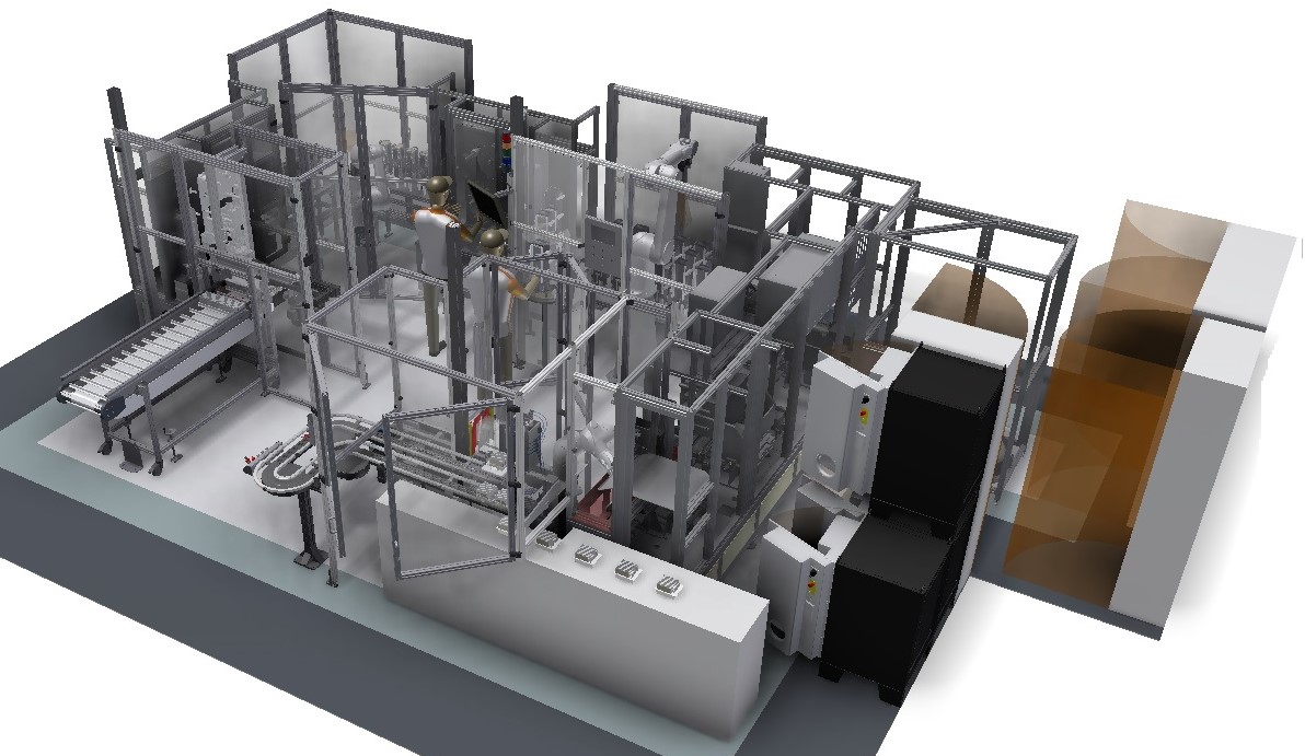Intégration cellules robotisées et robots industriels sur mesure pour l'industrie -Ligne robotisée pharmacie agroalimentaire